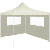 Berkfield Home Gazebo Sidewall with Windows 4x2 m Cream in Beige
