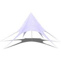 Berkfield Home Gazebo Hexagon Star Garden Pavilion 14m in White