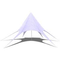 Berkfield Home Gazebo Hexagon Star Garden Pavilion 10m in White