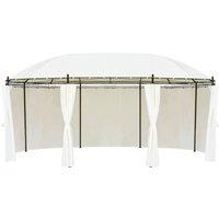 Berkfield Home Gazebo Cream White 530x350x265 cm in Beige | Size: 530 x 350 x 265 cm