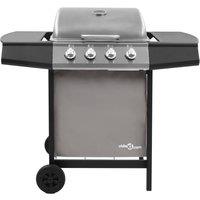 Berkfield Home Gas BBQ Grill with 4 Burners Black & Silver (FR/BE/IT/UK/NL only)