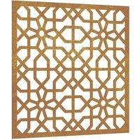 Berkfield Home Garden Wall Decoration 55x55 cm Corten Steel Moorish Design in Brown