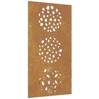 Berkfield Home Garden Wall Decoration 105x55 cm Corten Steel Leaf Design in Brown