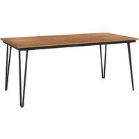 Berkfield Home Garden Table with Hairpin Legs 180x90x75 cm Solid Wood Acacia in Brown | Size: 180 x 90 x 75 cm