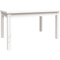 Berkfield Home Garden Table White 82.5x50.5x45 cm Solid Wood Pine