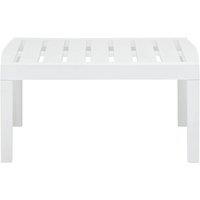 Berkfield Home Garden Table White 78x55x38 cm Plastic | Size: 78 x 55 x 38 cm