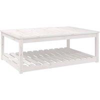 Berkfield Home Garden Table White 121x82.5x45 cm Solid Wood Pine