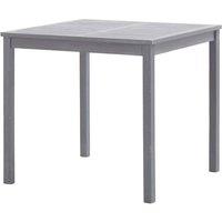 Berkfield Home Garden Table Grey 80x80x74 cm Solid Acacia Wood | Size: 80 x 80 x 74 cm