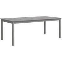 Berkfield Home Garden Table Grey 200x100x75 cm Solid Wood Acacia | Size: 200 x 100 x 75 cm
