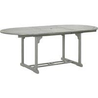 Berkfield Home Garden Table Grey 200x100x75 cm Solid Acacia Wood | Size: 200 x 100 x 75 cm