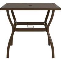 Berkfield Home Garden Table Brown 81.5x81.5x72 cm Steel