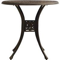 Berkfield Home Garden Table Bronze 78x78x72 cm Cast Aluminium in Brown | Size: 78 x 78 x 72 cm