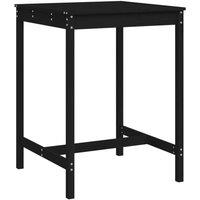 Berkfield Home Garden Table Black 82.5x82.5x110 cm Solid Wood Pine