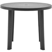 Berkfield Home Garden Table Anthracite 89 cm Plastic in Black