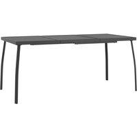 Berkfield Home Garden Table Anthracite 165x80x72 cm Steel Mesh in Black | Size: 165 x 80 x 72 cm