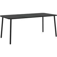 Berkfield Home Garden Table Anthracite 165x80x71 cm Steel in Black | Size: 165 x 80 x 71 cm