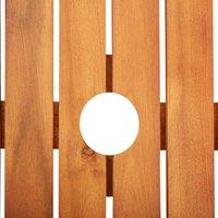 Berkfield Home Garden Table 88x88x74 cm Solid Acacia Wood | Size: 88 x 88 x 74 cm