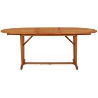 Berkfield Home Garden Table 200x100x75 cm Solid Wood Eucalyptus in Brown | Size: 200 x 100 x 75 cm