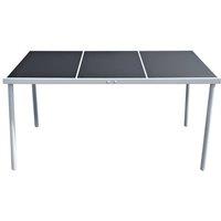 Berkfield Home Garden Table 150x90x74 cm Black Steel | Size: 150 x 90 x 74 cm