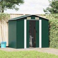 Berkfield Home Garden Storage Shed Green Metal 204x132x186 cm | Size: 204 x 132 x 186 cm