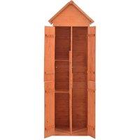 Berkfield Home Garden Storage Shed 71x60x213 cm Wood in Brown | Size: 71 x 60 x 213 cm