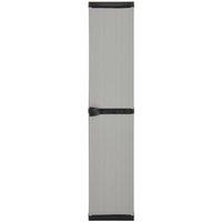 Berkfield Home Garden Storage Cabinet with 3 Shelves Grey & Black 34x40x168 cm | Size: 34 x 40 x 168 cm