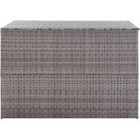 Berkfield Home Garden Storage Box Grey 150x100x100 cm Poly Rattan | Size: 150 x 100 x 100 cm