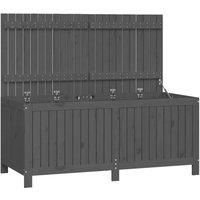 Berkfield Home Garden Storage Box Grey 147x68x64 cm Solid Wood Pine | Size: 147 x 68 x 64 cm