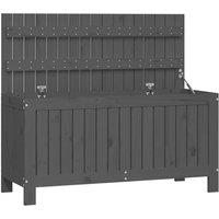Berkfield Home Garden Storage Box Grey 115x49x60 cm Solid Wood Pine | Size: 115 x 49 x 60 cm