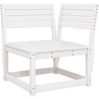 Berkfield Home Garden Sofa Corner White 73x73x78 cm Solid Wood Pine | Size: 73 x 73 x 78 cm