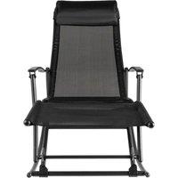 Berkfield Home Garden Rocking Chair Steel & Textilene Black