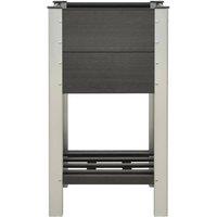 Berkfield Home Garden Raised Bed with Shelf 50x50x90 cm WPC Grey | Size: 50 x 50 x 90 cm