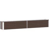 Berkfield Home Garden Raised Bed Galvanised Steel 320x40x45 cm Brown | Size: 320 x 40 x 45 cm