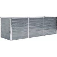 Berkfield Home Garden Raised Bed Galvanised Steel 240x80x77 cm Grey | Size: 240 x 80 x 77 cm