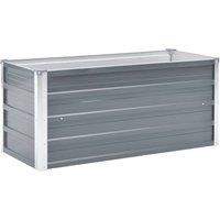 Berkfield Home Garden Raised Bed Galvanised Steel 100x40x45 cm Grey | Size: 100 x 40 x 45 cm
