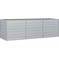 Berkfield Home Garden Raised Bed 240x80x77 cm Galvanized Steel Silver | Size: 240 x 80 x 77 cm