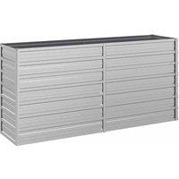 Berkfield Home Garden Raised Bed 160x40x77 cm Galvanized Steel Silver | Size: 160 x 40 x 77 cm