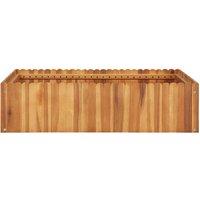 Berkfield Home Garden Raised Bed 100x100x25 cm Solid Acacia Wood in Brown | Size: 100 x 100 x 25 cm