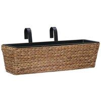 Berkfield Home Garden Planters 2 pcs Water Hyacinth in Brown