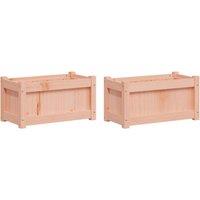 Berkfield Home Garden Planters 2 pcs Solid Wood Douglas in Brown