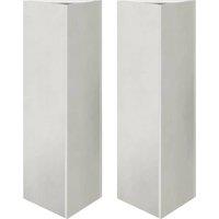 Berkfield Home Garden Planters 2 pcs Triangular 30x26x75 cm Stainless Steel in Silver | Size: 30 x 26 x 75 cm
