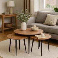 EONLION Set of 3 Coffee Tables Heavy Duty Sets Durable Desk Sets New Design in Beige