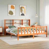 Berkfield Home Bed Frame Frame Smoked Oak 75x190 cm Small Single Wood in Brown | Size: Super King