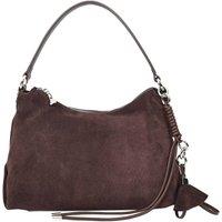House of Leather Women's Real Suede Hobo Shoulder Bag Tassel Detail Solana in Brown
