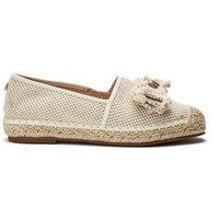 Moda In Pelle Women's 'Erica' Textile Loafers in Natural | Size: 3