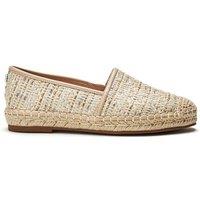 Moda In Pelle Women's 'Helio' Raffia Loafers in Metallics | Size: 4