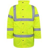 Dickies Men's Motorway Safety Yellow Waterproof Jacket | Size: Small