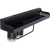 Living and Home Wall-Mounted Multi-functional Kitchen Utensil Storage Rack Knife Chopsticks Organiser Spice Rack in Black | Size: 40 cm x 15 cm