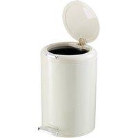 Living and Home 8L Step-On Trash Bin Pedal Dustbin Pedal Rubbish Bin with Inner Bucket in Cream