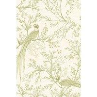 Hoopla Walls Bird Toile - Sage 10m Wallpaper in Green